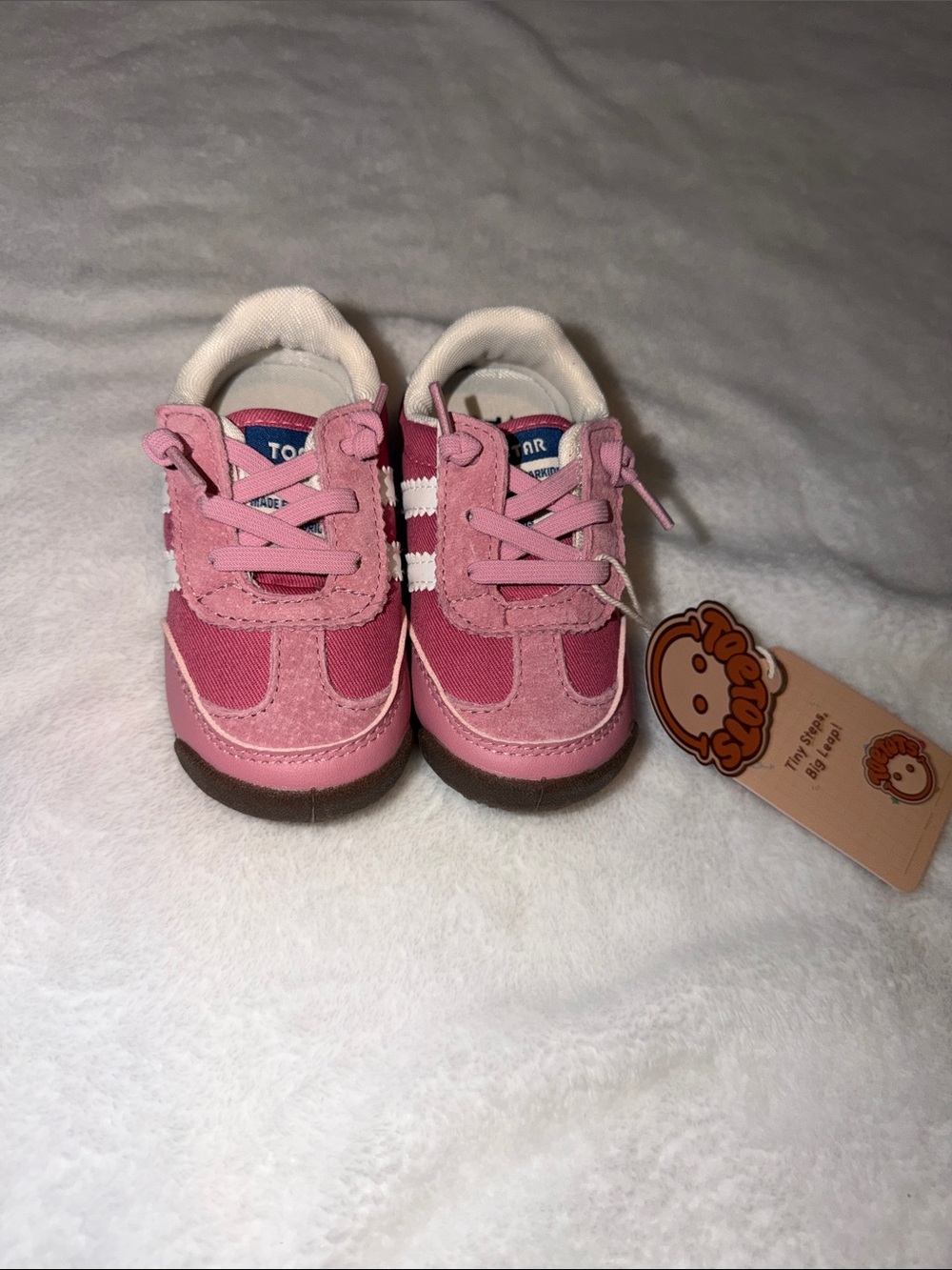 Toddler Pink Lace-Up Walker Sneakers by